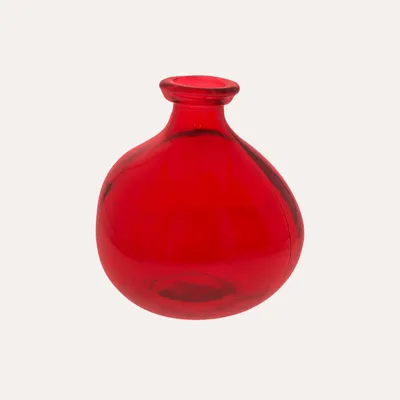 Image de KEYHOMESTORE | Boule décorative en verre (18 x 16 cm) - Rouge