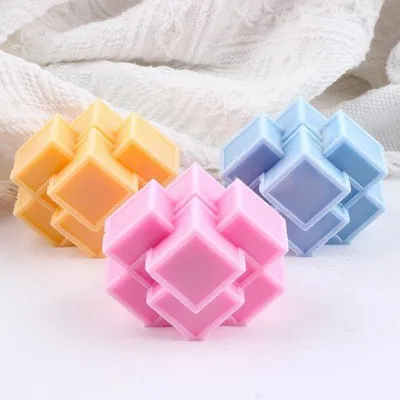 Image de Bougie en silicone géométrique, 1 pièce, unique