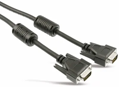 Immagine prodotto di Cavo di collegamento VGA, maschio-maschio, ferrite, nero, 15 m