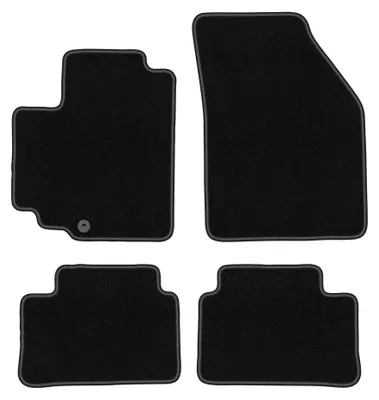 Image de Tapis de sol en moquette pour Nissan Pixo 2008-2013 (à hayon) – jeu 4 pièces, noirs, sur mesure – Wielganizator BASIC