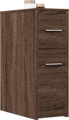 Immagine prodotto di Maison Exclusive - Mobile da bagno stretto con rotelle, effetto rovere, materiale ligneo