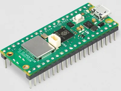 Produktbild von Raspberry Pi Pico WH, RP2040 + WLAN Mikrocontroller-Board, mit Headern