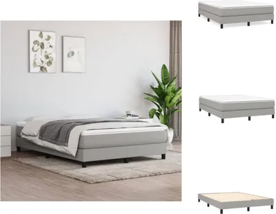 Produktbild von vidaXL Boxspringbett Hellgrau 140x200 cm Stoff -  Betten & Bettgestelle