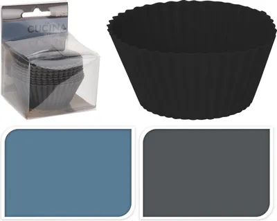 Image de panier à pâtisserie 70x35mm en silicone mélange de couleurs (8pcs)