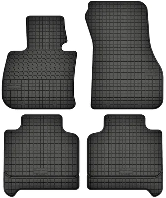 Produktbild von Gummimatten passend für  BMW X1 F48 (ab 2015) Gummi Fußmatten Satz Schwarz + Stopper