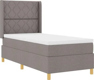 Immagine prodotto di vidaXL Letto a molle con materasso Taupe 140 x 190 cm tessuto