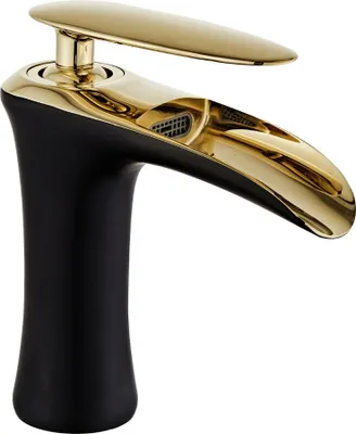 Image de Mélangeur de lavabo Lyra, noir/or (745300-75)