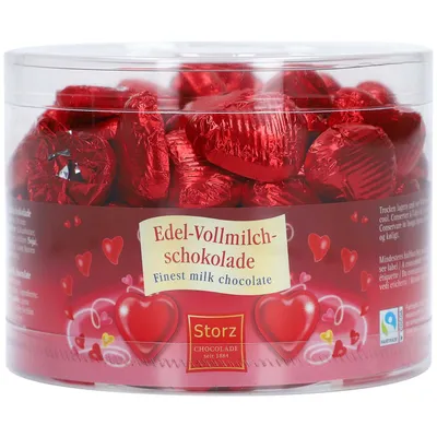 Produktbild von Storz Rote Schoko-Herzchen 100er 5g Herzen Schokolade