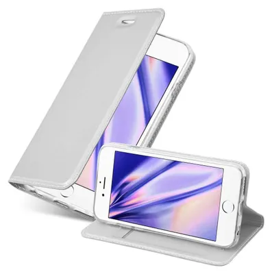 Image de Cadorabo Housse pour Apple iPhone 6 / 6S Housse de protection en argent Cover Etui Book Case Booklet