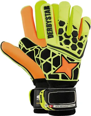 Produktbild von DERBYSTAR APS Hexasoft Pro 1 Torwarthandschuhe schwarz/gelb/orange 12