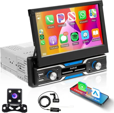 Immagine prodotto di Autoradio 1 Din - Autoradio Android - Autoradio con CarPlay - Radio con navigatore GPS - Autoradio DAB+