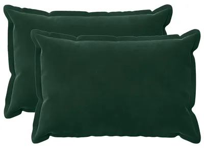 Obrázok produktu pre vidaXL Vankúš s vankúšikom HOUTEN, 2 kusy, tmavozelená, zamat