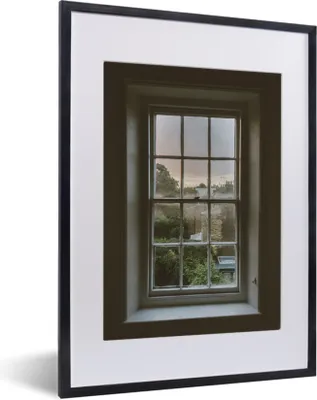 Produktbild von MuchoWow® MuchoWow® Gerahmtes Poster Blick auf ein erwachendes Dorf 30x40 cm - Poster mit zchwarzem Bilderrahmen - Wandposter Schlafzimmer