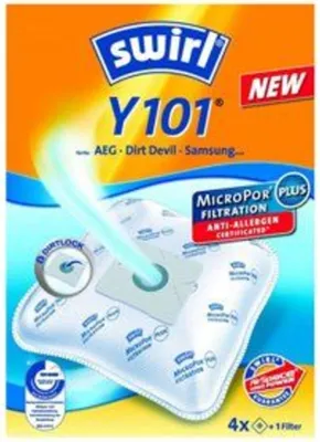 Produktbild von 8 Original Swirl Y 101 Y101 Staubsaugerbeutel, Staubbeutel, Filtertüten