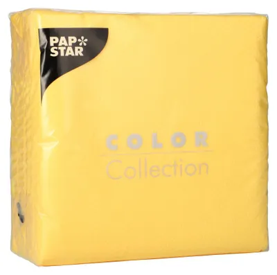 Obrázek produktu pro Papstar Prägeservietten gelb 33 cm x 33 cm 1 lagig 100 Stück