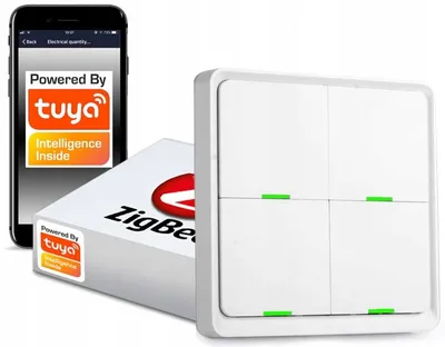Obrázok produktu pre Diaľkový ovládač s 12 scénami a 4 tlačidlami, ZigBee, Tuya