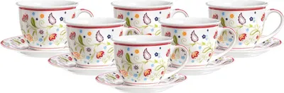Produktbild von Ritzenhoff & Breker SHANTI Milchkaffee Tasse mit Untertasse 350 ml 6er Set