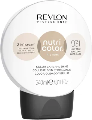 Produktbild von Revlon Professional Nutri Color Filters 3in1 Creme nährende Maske mit Farbpigmenten zur Wiederbelebung der Farbe 931 Light Beige 240 ml