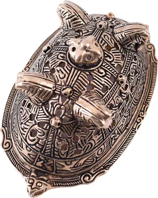Produktbild von Wikinger Buckelfibel aus Birka mit Pferdeköpfen bronze Abverkauf