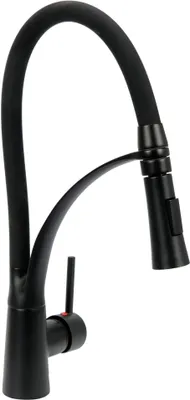 Immagine prodotto di Rubinetto flessibile da cucina NERO, nero 43cm, rubinetto, rubinetto lavello, miscelatore