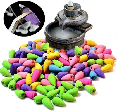 Produktbild von 50pcs gemischte Dufttürme Weihrauchkegel Sandelholz Frischluftaroma Gewürz