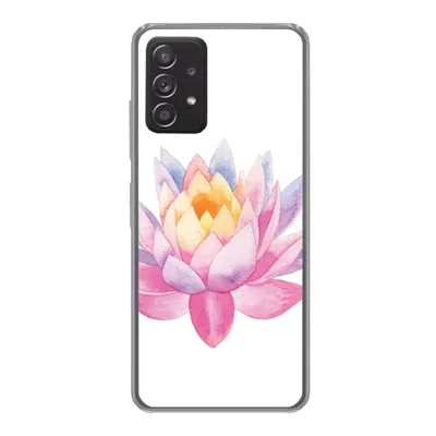 Produktbild von MuchoWow® Handyhülle Schutzhülle Hülle für Samsung galaxy a73 Aquarell - Blume - Seerose Silikon Softcase Handy Hülle - Handyhülle