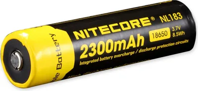 Produktbild von Nitecore NL1823, Wiederaufladbarer Akku, Lithium-Ion (Li-Ion), 3,7 V, 1 Stück(e), 2300 mAh, 8,5 Wh