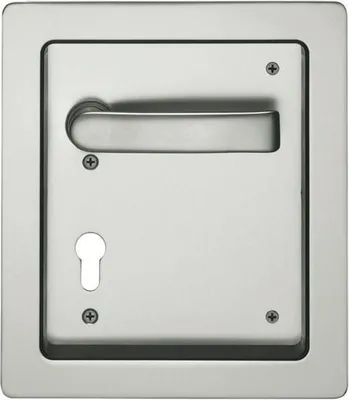 Produktbild von FSB Turnhallenmuschel 200 x 230 mm rechts, PZ 72, VK 9mm, Turnhallen Einlassgriff für feuerhemmende Türen, Edelstahl