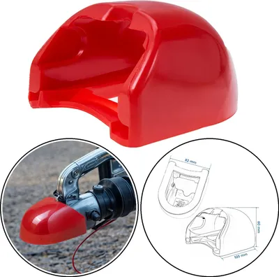 Produktbild von 1 x Prallschutz Soft Dock für Anhängerkupplung - Schützt Stoßstange & Kupplung - Kunststoff - Rot -105 x 82 x 60 mm