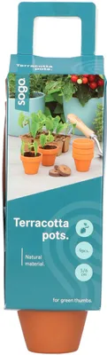 Produktbild von 5 x 5,7 cm Terracotta Töpfe (9 Stück) | Anzuchttöpfe von Sogo