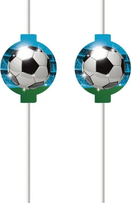 Produktbild von Strohhalme Röhrchen Fußball Party Geburtstag 4 St.