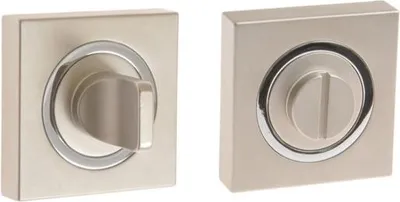 Zdjęcie produktu dla Płytka kwadratowa GAMET PLT-25WC-06-04-06-KW Zamek do toalety, nikiel/satyna