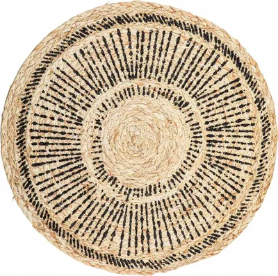 Obrázek produktu pro Přírodní rohož, kulatá, 38 cm, vzor