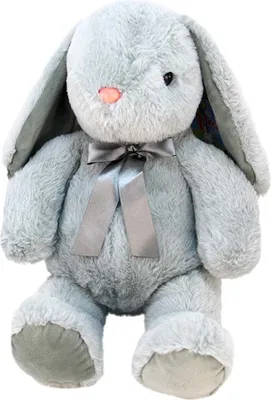 Produktbild von Kuscheltier Hase grau mit Schleife - ca. 32 cm