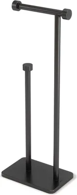 Obrázek produktu pro Umbra Držák na toaletní papír Cappa, volně stojící, s úložným prostorem pro náhradní role, železný, černý, 52 cm, 1015897-040