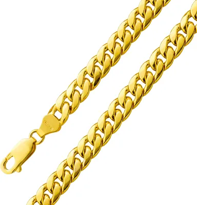 Produktbild von Panzerarmband 4.9mm Gelbgold 585 14 K halbmassiv poliert Cuban Link 19
