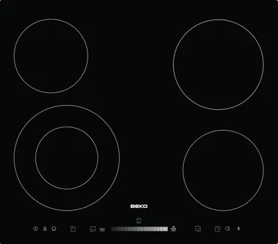 Produktbild von Beko HIC64502T, Schwarz, Integriert, 60 cm, Keramik, Glaskeramik, 4 Zone(n)