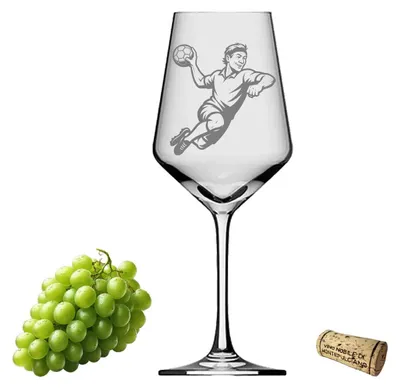 Produktbild von eXODA Handball Weinglas 350ml spülmaschinenfest für gesellige Abende und Sportevents