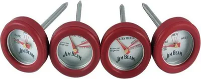 Produktbild von Jim Beam Grillbesteck BBQ Mini Thermometer Grillthermometer 4 Stück