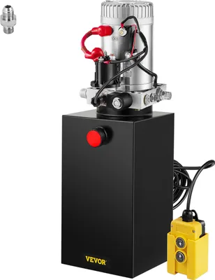 Obrázek produktu pro VEVOR 10L hydraulické čerpadlo Jednočinné sklápěcí čerpadlo 1,6-3 KW s 10L kovovou nádrží 4,5M kabelové dálkové ovládání