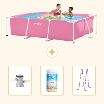 Imagen del producto de Piscina rectangular de estructura - 220x150x60 cm - de 4 piezas - SCB84