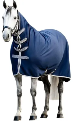 Produktbild von Horseware Ireland Abschwitzdecke Amigo All in 1 Jersey Cooler Mit Integriertem Halsteil Navy/Titanium Grey & Silver 140 (6'3)