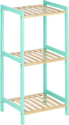 Produktbild von BERILO | Badezimmerregal - Standregal - 35 x 30 x 70 cm - Mint - Badregal - 3 Ebenen