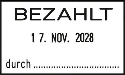 Zdjęcie produktu dla Wedo 51 291011, Tradycyjny, Tekst/Datownik, Metal, 50 x 28 mm, Czarny, Metal, Plastik