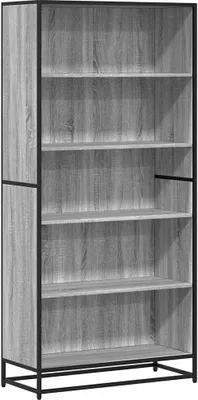 Imagen del producto de Estantería de madera de ingeniería gris Sonoma 80,5x35x170,5 cm