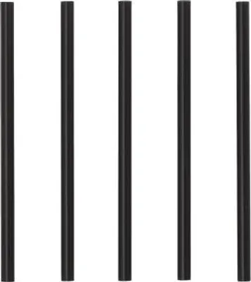 Produktbild von 4000 Papstar Mehrweg-Cocktail Trinkhalme PP Ø 7 mm, 15 cm schwarz 37478