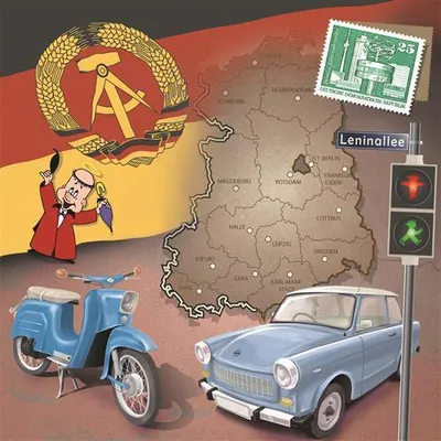 Produktbild von Servietten DDR Motiv 33x33cm 3-lagig Papier 20 Stück