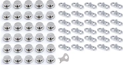 Produktbild von TENAX® Set 20/30/50 Stk. Unterteil Lochplatte mit Oberteil bis 2 mm Planenstärke inkl. Schlüssel Größe: 30er Set