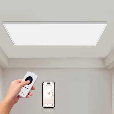 Immagine prodotto di Riscaldatore elettrico da parete - Riscaldamento per ambienti - Risparmio energetico - Con telecomando - 1000 Watt - Bianco