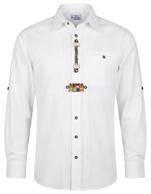 Produktbild von Trachtenhemd für Trachten LederhosenTrachtenmode weiß GW1262, Größe:S